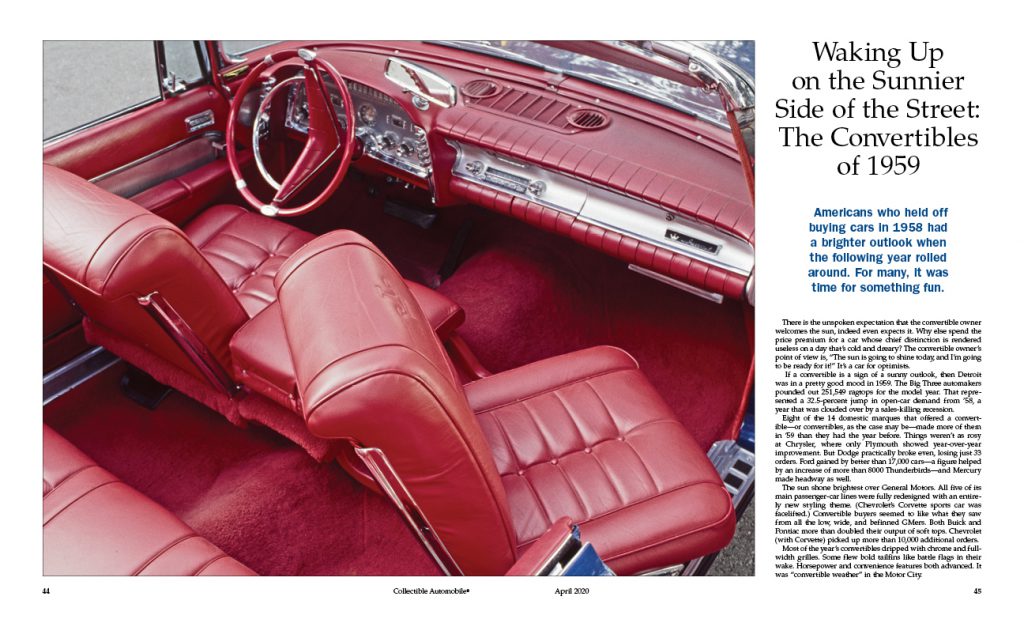 April 2020 Issue Collectible Automobile Magazine