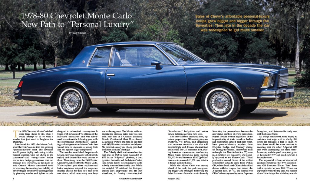 August 2020 Issue Collectible Automobile Magazine